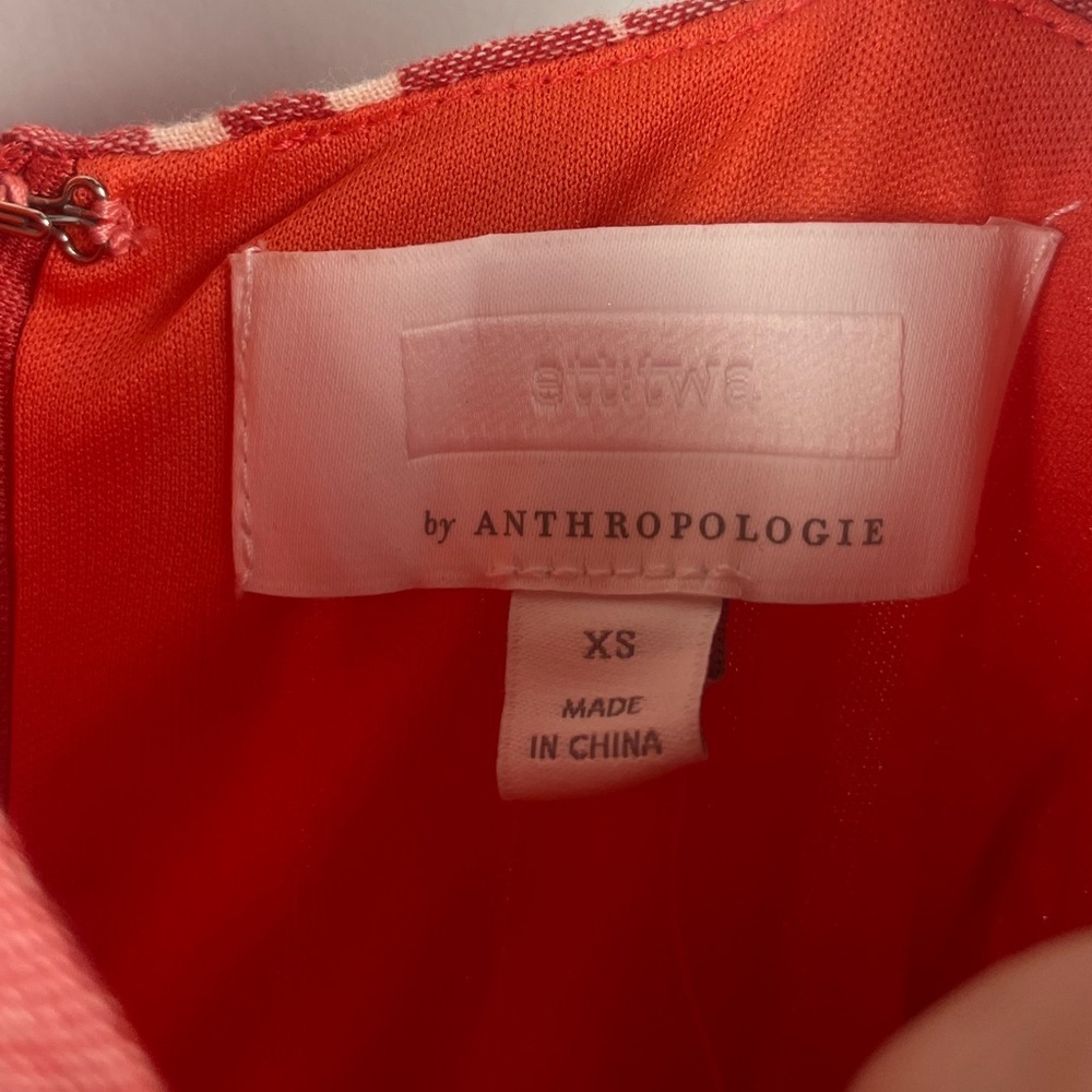 Ett Twa Anthropologie Robin Red White Stripe Seersucker Wideleg Jumpsuit size XS - Picture 4 of 8